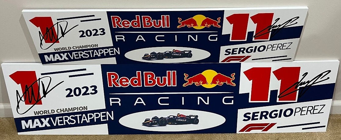 F1 Racing Formula One Red Bull 2023 Team Sign Max Verstappen