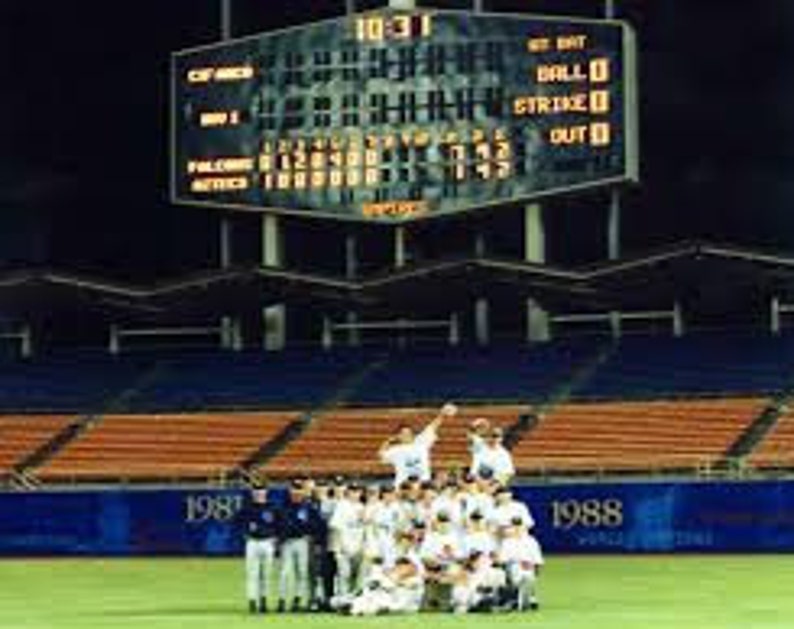 Los Angeles LA Dodgers Dodger Stadium Scoreboard 1988 World Etsy