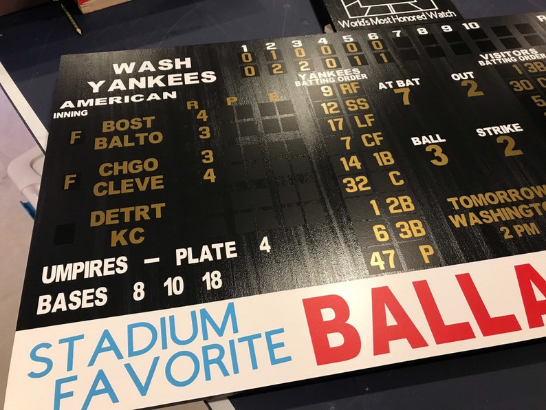 Yankee Stadium Replica Scoreboard 1950's New York Yankees | Etsy