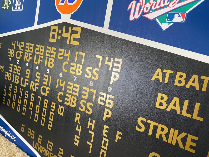 Los Angeles LA Dodgers Dodger Stadium Scoreboard 1988 World Etsy