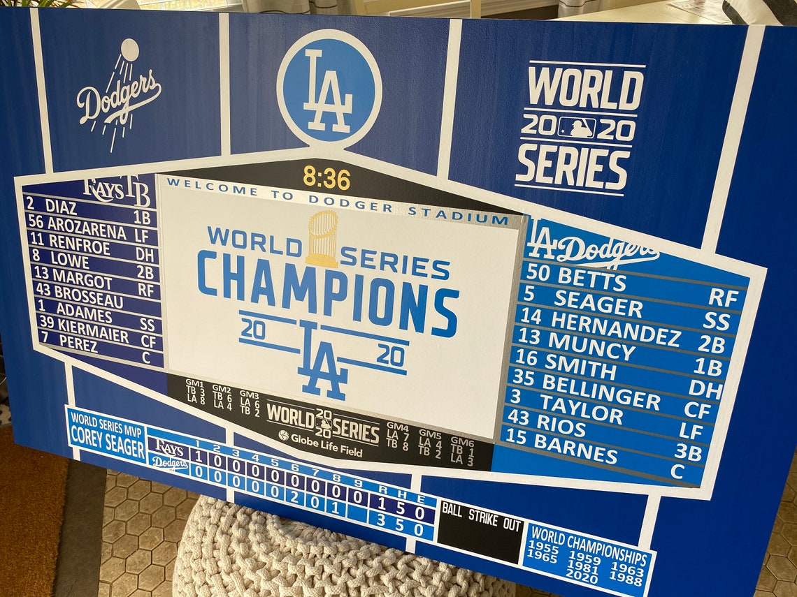 Los Angeles LA Dodgers Dodger Stadium Replica Scoreboard 2020 Etsy Canada