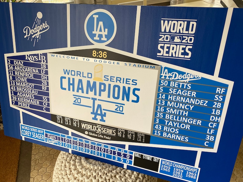 Los Angeles LA Dodgers Dodger Stadium Replica Scoreboard 2020 Etsy