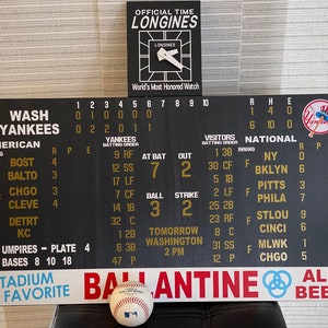 Yankee Stadium Replica Scoreboard 1950's New York Yankees Don Larsen ...