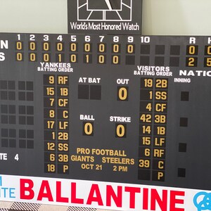 Yankee Stadium Replica Scoreboard 1950's New York Yankees Don Larsen ...