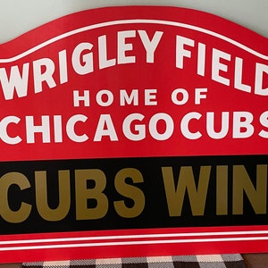 Chicago Cubs Wrigley Field Marquee |Choose Your Custom Message| XLarge 60&quot; x 40&quot; Chicago Cubs Marquee Cubs Wrigley Holiday Gift