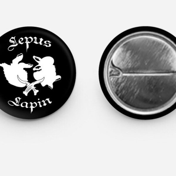 1" Lepus Lapin Button