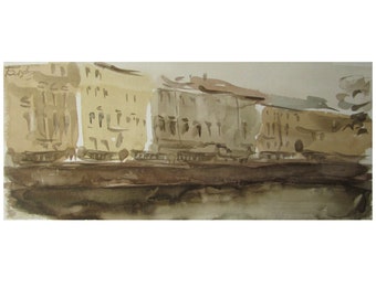 Griboyedov Canal. Petersburg etude - original watercolor