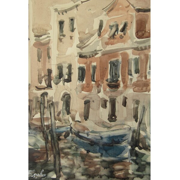 Venezianische Skizze   -  Original Aquarell