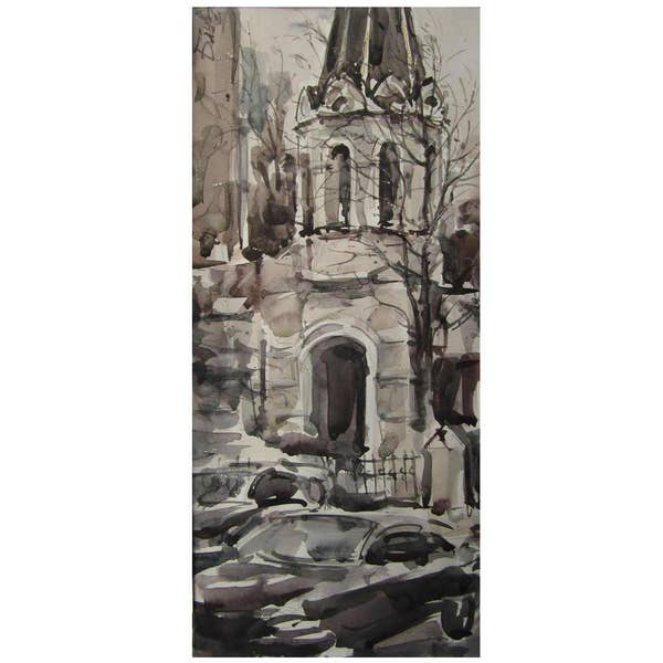 Alter Platz  II - Original Aquarell