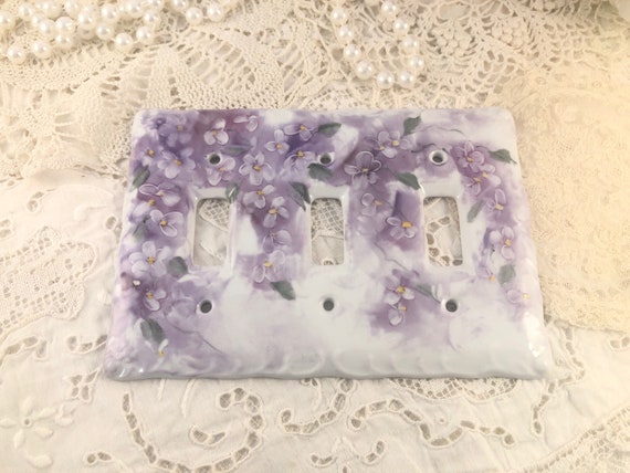 Porcelain Triple Embossed Hand-painted Light Switch Cover - Etsy