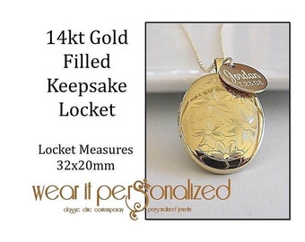 Gold Locket Necklace Personalized, Photo Necklace, Keepsake Jewelry Locket, Engraved Photo Locket ,Custom Necklace Mother of the Bride