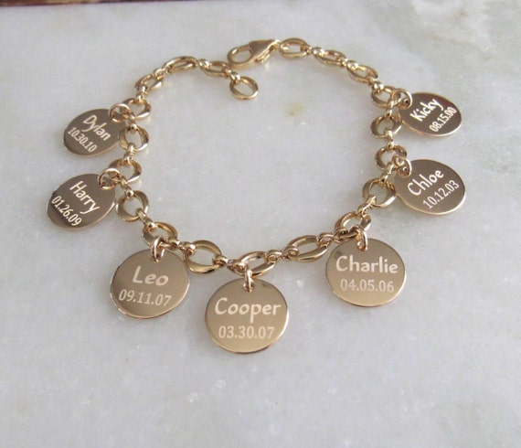 mother charm bracelet personalized