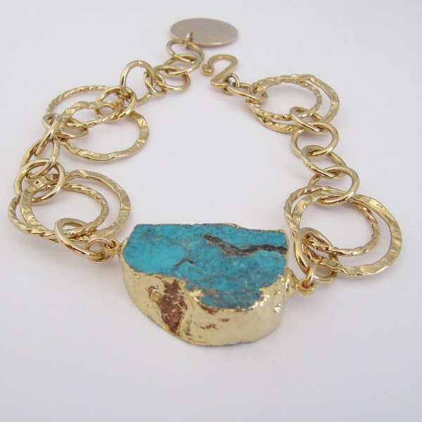 Turquoise Bracelet, Personalized Jewelry, Monogrammed Gifts, Initial Bracelet, Engraved Bracelet, Gold Bracelet, Personalized Bracelet