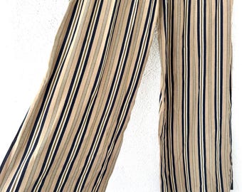 パンツ 90's wide striped slacks archive Vintage 90s Express Striped Pants 1990s Minimalist High Waisted
