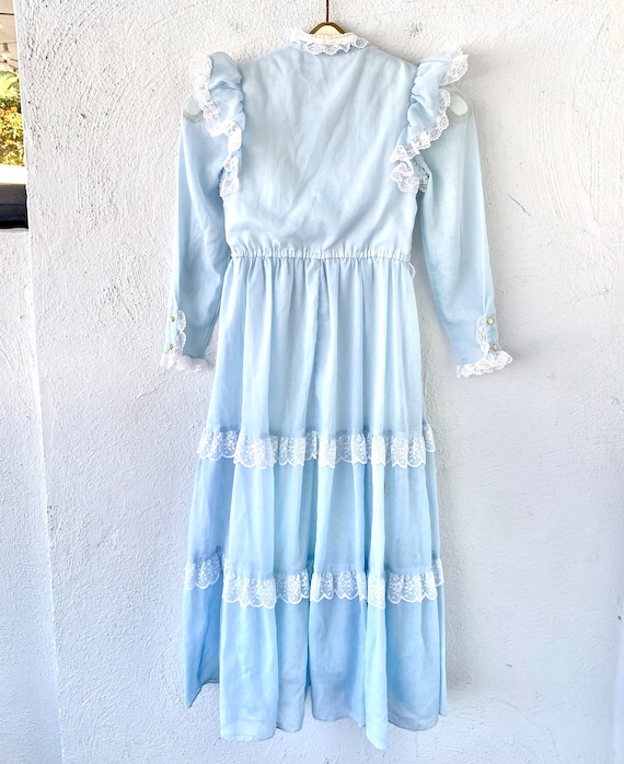 Vintage Gunne Sax Prairie Dress Girls Lace Dress - image 7