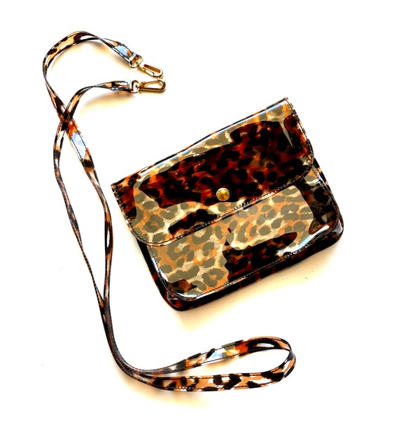 Vintage Sonia Rykiel Clear Animal Print Bag Pouch 