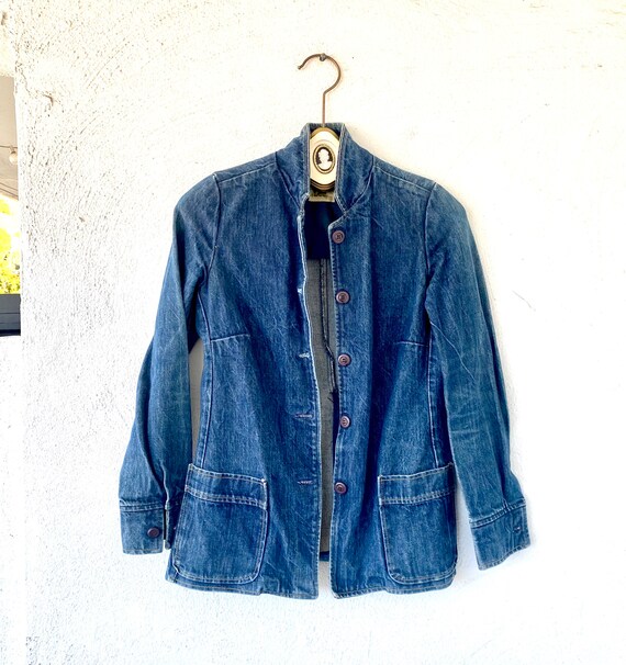 Vintage Ms Lee 70s Jean Jacket // 1970s Denim Bla… - image 4