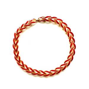 Gargantilla Napier vintage de los años 70 y 80 con cadena de oro rojo