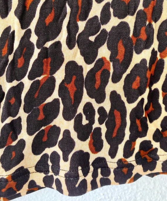 Vintage 90s Cheetah Leopard Animal Print Stretchy… - image 4