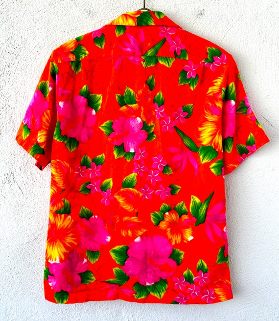 Vintage 60s Day Glow Hawaiian Shirt 70s Neon Brig… - image 6