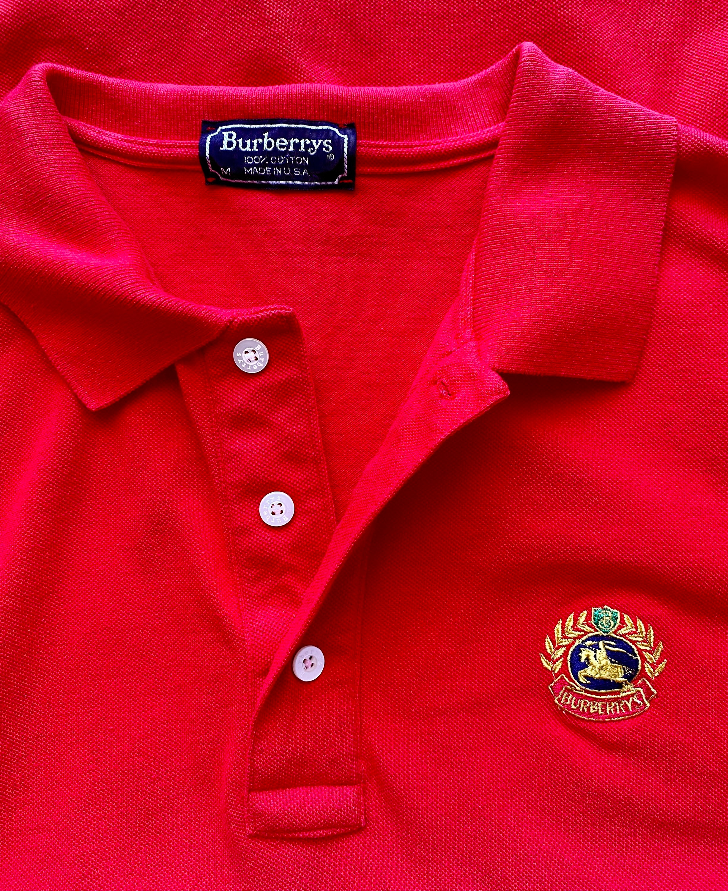 トップス Burberry 90s polo tee Burberry 90s Polo Shirt - (M) – The Cold Hills - Vintage Store