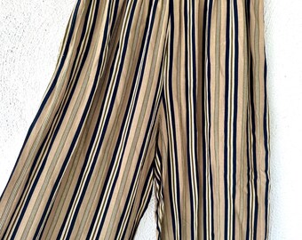 Vintage 90s Express Striped Pants 1990s Minimalist High Waisted