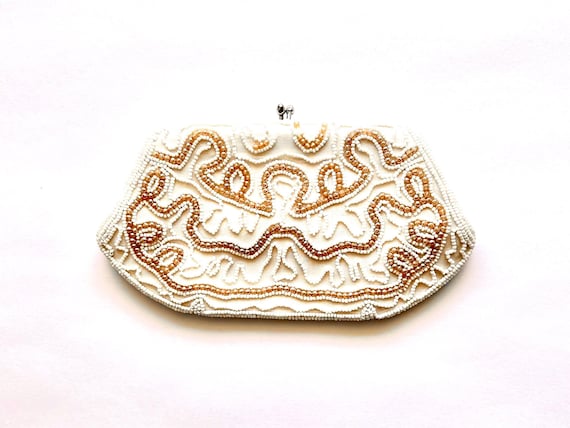 Vintage Brauttasche Perlen Vintage 40er 50er Perlen Braut Clutch
