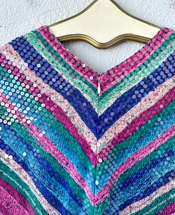 Vintage 1970s Missoni Sequin Knit Top // 70s Disc… - image 9