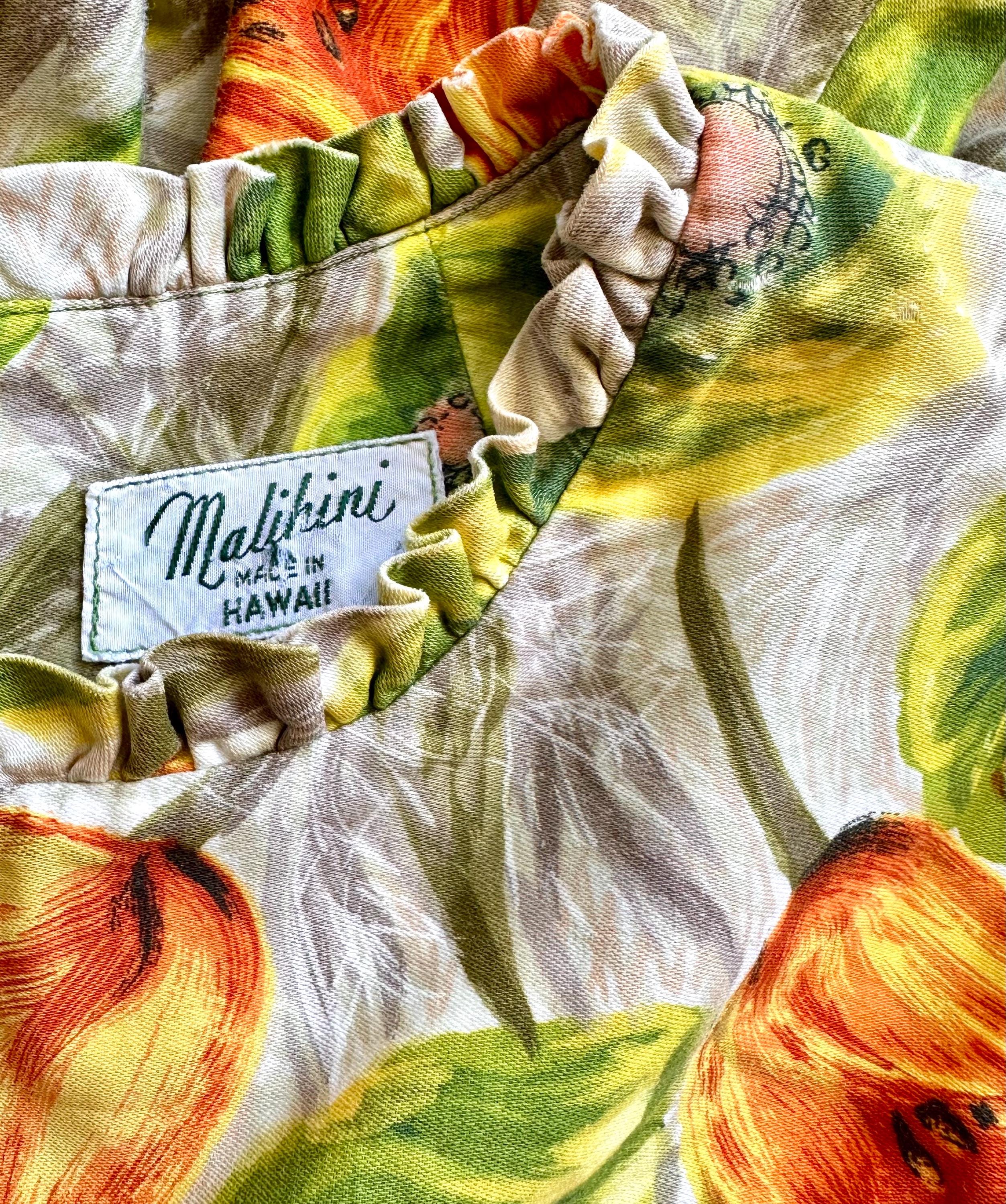 ヴィンテージ 50s 60s マリヒニ ハワイアン ムームー 1950年代 1960