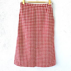 Vintage 1940s 1950s Textured Houndstooth Pencil Skirt 40s 50s Wiggle Dress Skirt