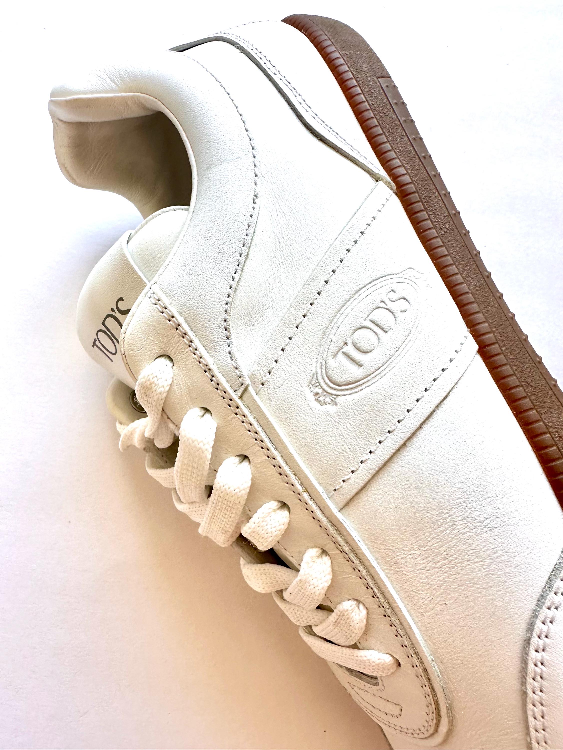 Tod\'s White Leather Derby Shoes for Unisex size 38 Tod main image 4
