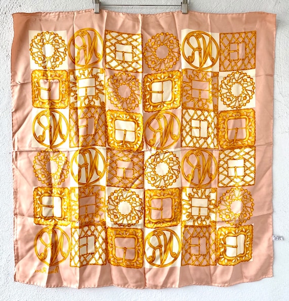 Vintage Nina Ricci Couture Baroque Silk Scarf // … - image 7