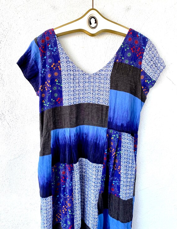 Vintage Jams World 90s Patchwork Jumper Dress Gem