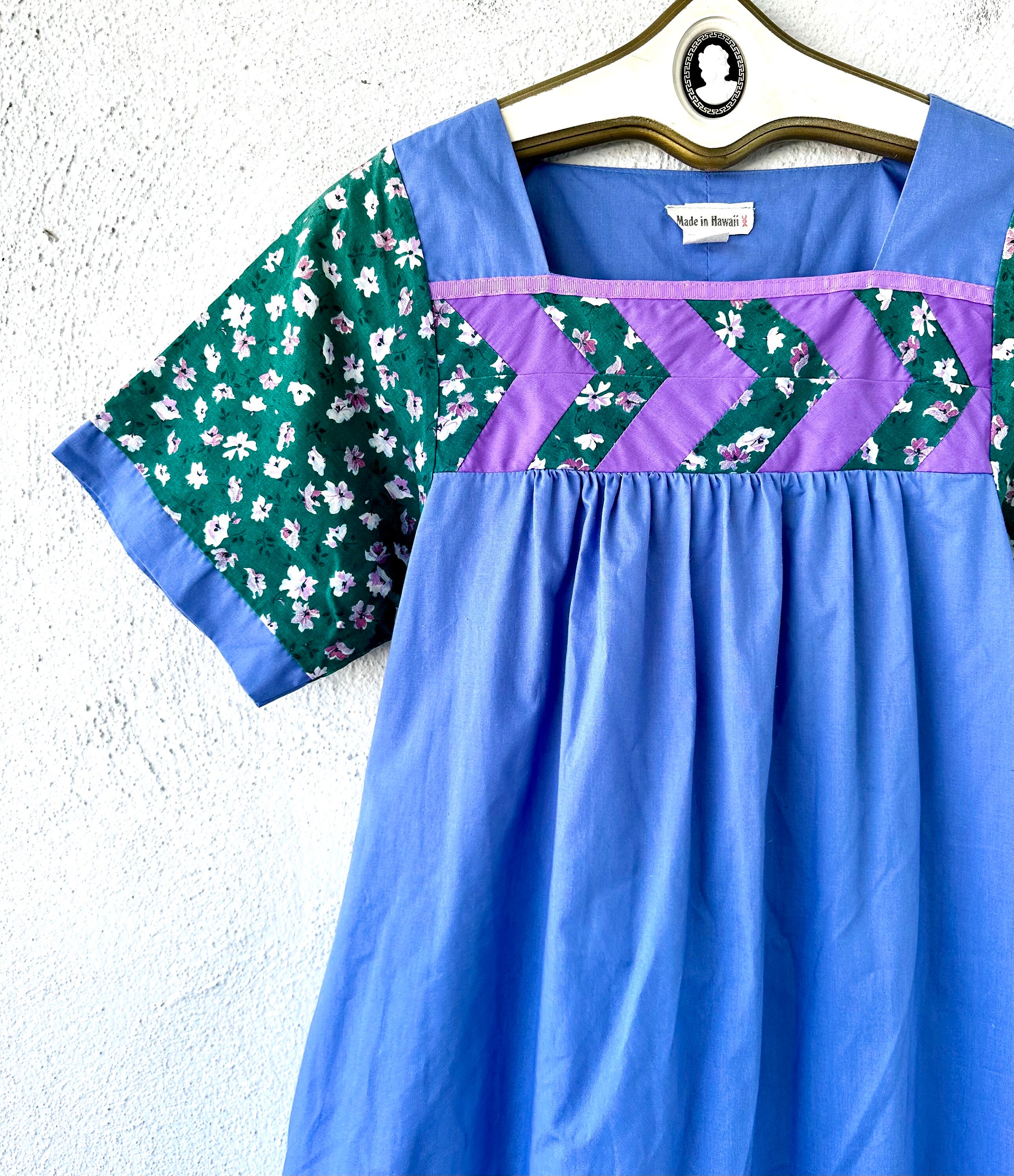 ヴィンテージ 70 年代 80 年代 ハワイアン ムームー パッチワーク