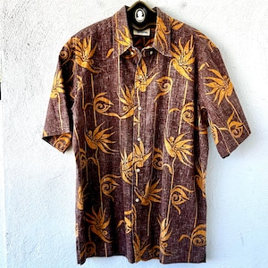 Vintage Alfred Shaheen Reyn Spooner Hawaiian Aloha Shirt Hawaii Floral Men’s Top