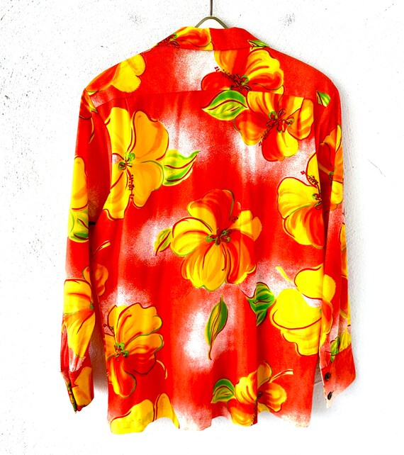 Vintage 70s Hawaiian Butterfly Collar Shirt 1970s… - image 6