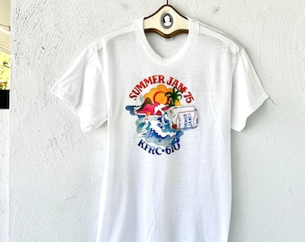 Vintage 70s Summer Jam 75 Concert T-Shirt 1970s Bay Area Rock
