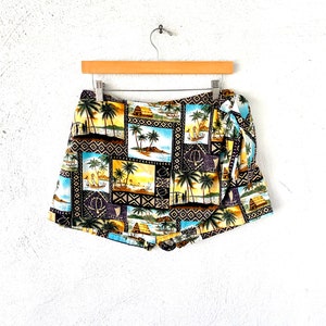 Vintage 90s Hawaiian Skort Hawaii Tropical Shorts