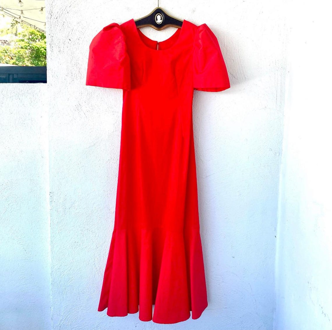 Vintage 60s Hawaiian Dress Red Hot Puff Sleeve 1960s Hawaii Muumuu - Etsy