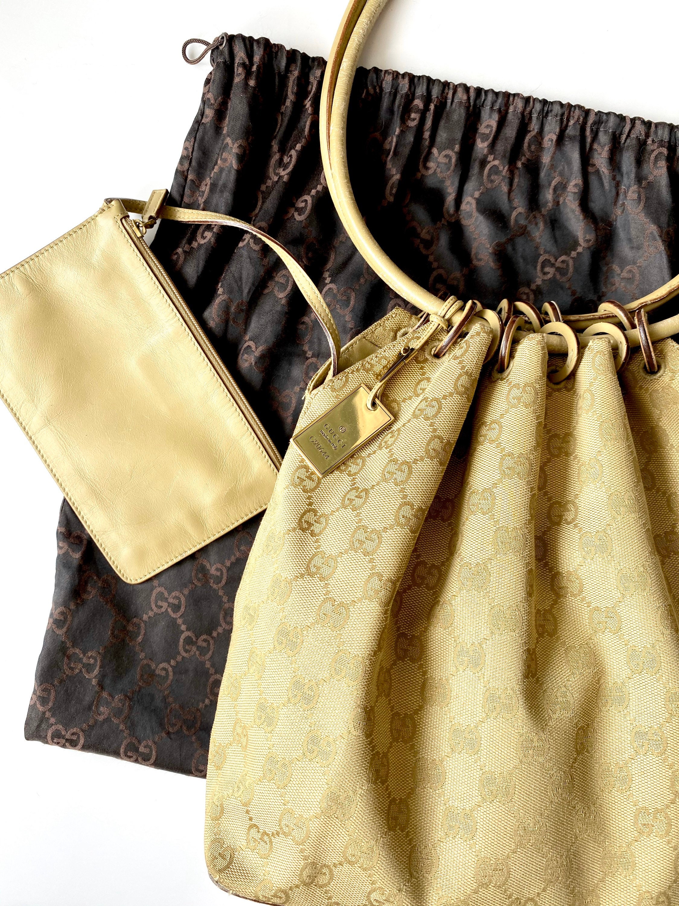 Vintage Gucci GG Monogrammed Shoulder Bag // Top Handle Vintage Gucci GG Monogrammed Shoulder Bag // Top Handle