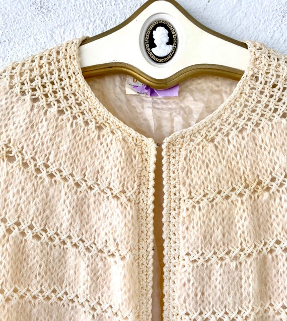 Shawl, Crochet shawl, Vintage 1970's Crochet Mohair S… - Gem