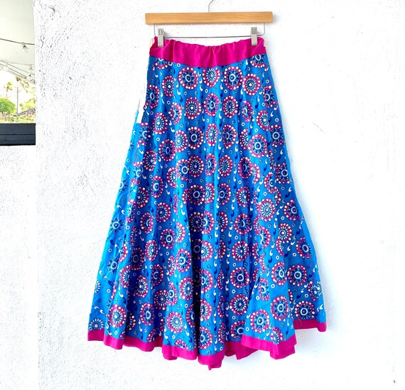 Vintage India Block Print Boho Glam Embroidery Be… - image 3