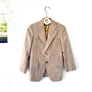 Vintage 60s 70s Striped Blazer Lightweight Jacket