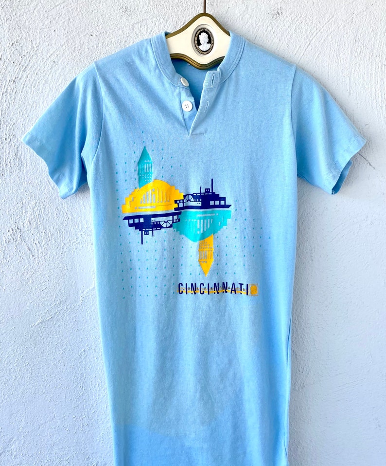 Vintage 70s Single Stitch Tshirt Cincinnati Celebrate T Shirt 1970s Shirt Dress image 2