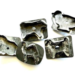 Antique Metal Cookie Cutters 1920s 1930s Tin Primitive Cookie Cutter Set Christmas Holiday