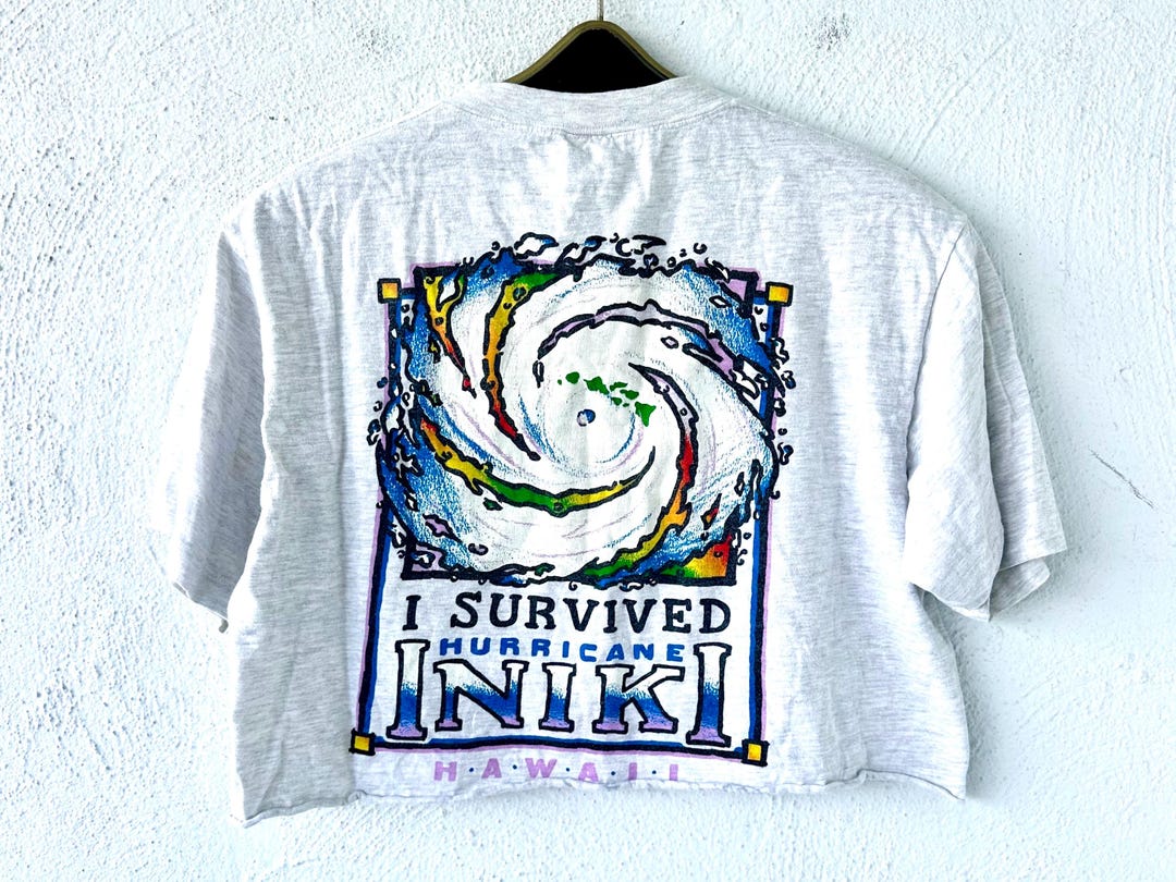 Vintage 90s Hawaii Hurricane Iniki T-shirt, Kauai Graphic Tee - Etsy