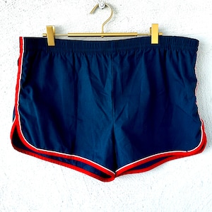 Vintage 70s Catalina Shorts 1970s Athletic Striped Red Blue Bottoms