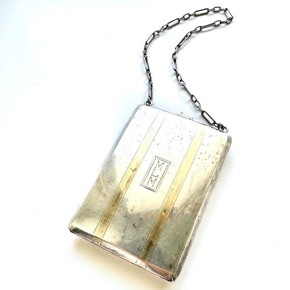 Antique Art Deco Sterling Silver Dance Bag 1920s … - image 1