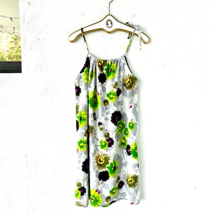 Vintage 70s Hawaiian Bright Floral Dress Hawaii Swing Muumuu