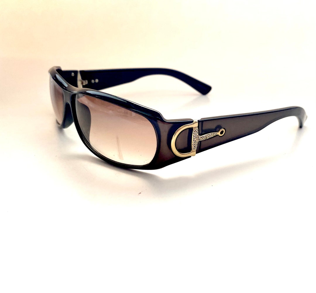 Vintage Y2k Gucci Horsebit Sunglasses Designee Wrap Around Etsy